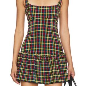 Peachy Den Cindy Frills Dress in Parasol XS NWT